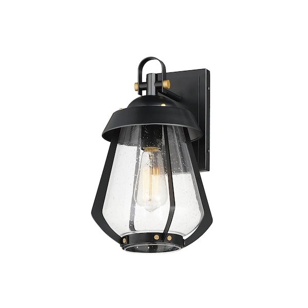 Maxim Lighting Mariner Medium Outdoor Sconce, Black/Antique Brass 30622CDBKAB - main